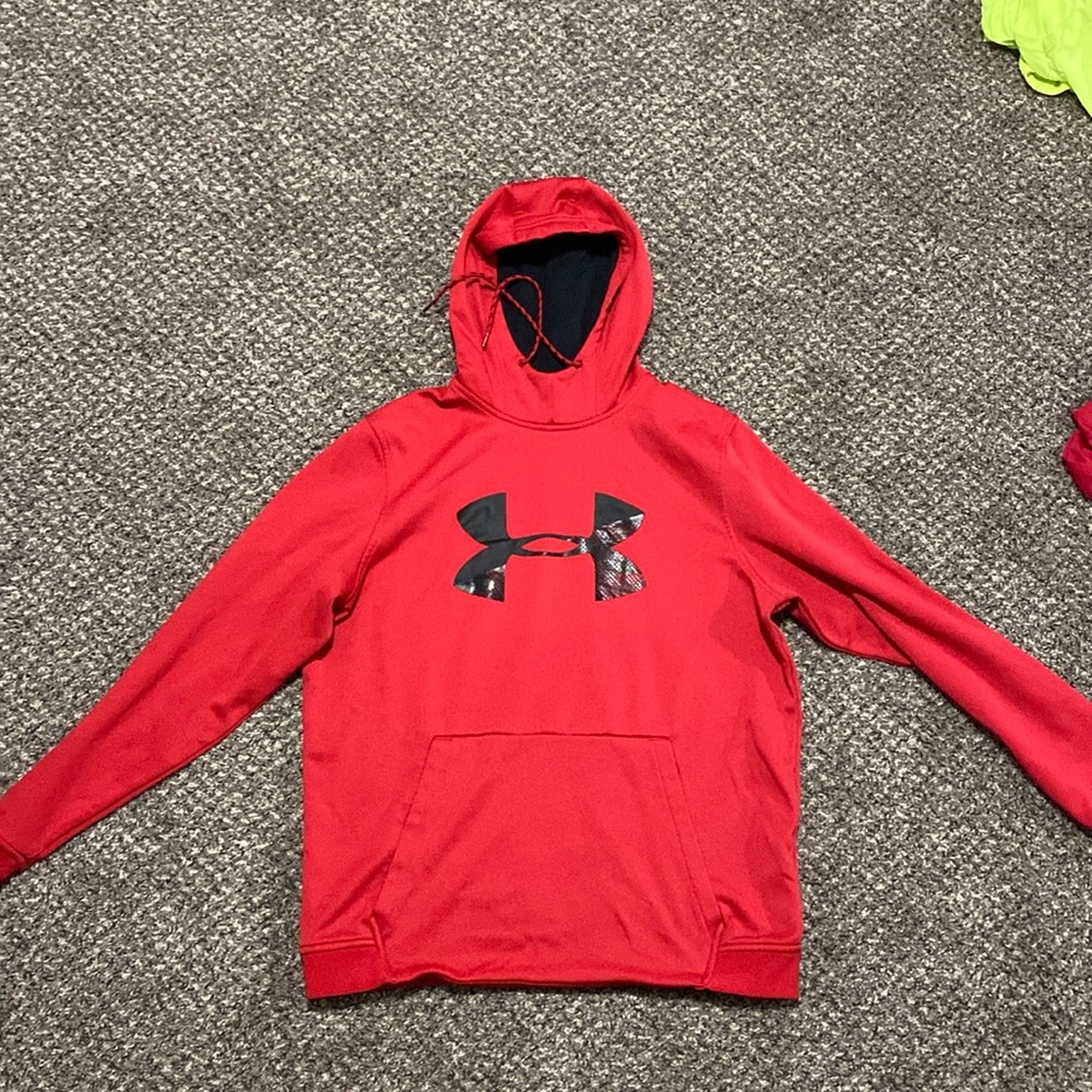 Red Under Armour Hoodie (size large)